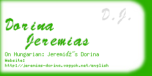 dorina jeremias business card